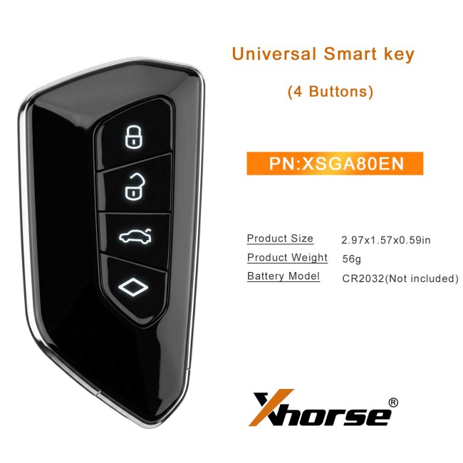 [5pcs/lot] XHORSE XSGA80EN XM38 Series Universal Smart Key