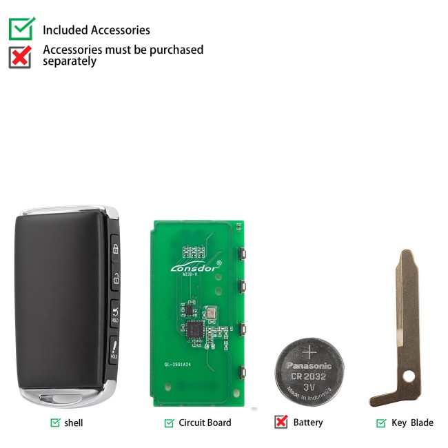 LONSDOR MZ30-13 Remote Key 4 Buttons Supports ID49 315MHz 433.92MHz for Mazda