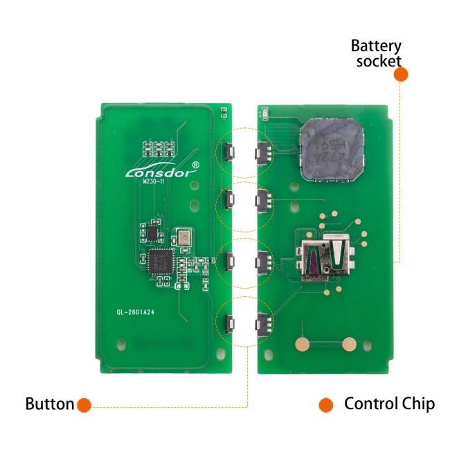 LONSDOR MZ30-13 Remote Key 4 Buttons Supports ID49 315MHz 433.92MHz for Mazda