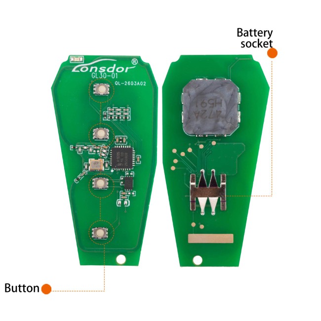 LONSDOR GL30-01 Remote Key 4 Buttons Supports ID46 ID47 ID4A 315MHz 433MHz for GEELY