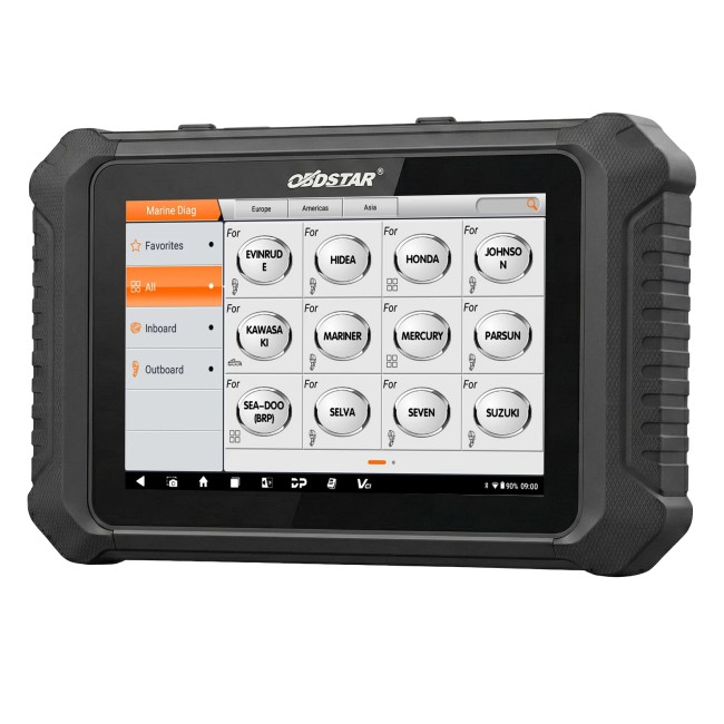 OBDSTAR MarineMaster C: Inboard + D: Generator Read/Clear Code, Data Flow, Freeze Frames, Action Test
