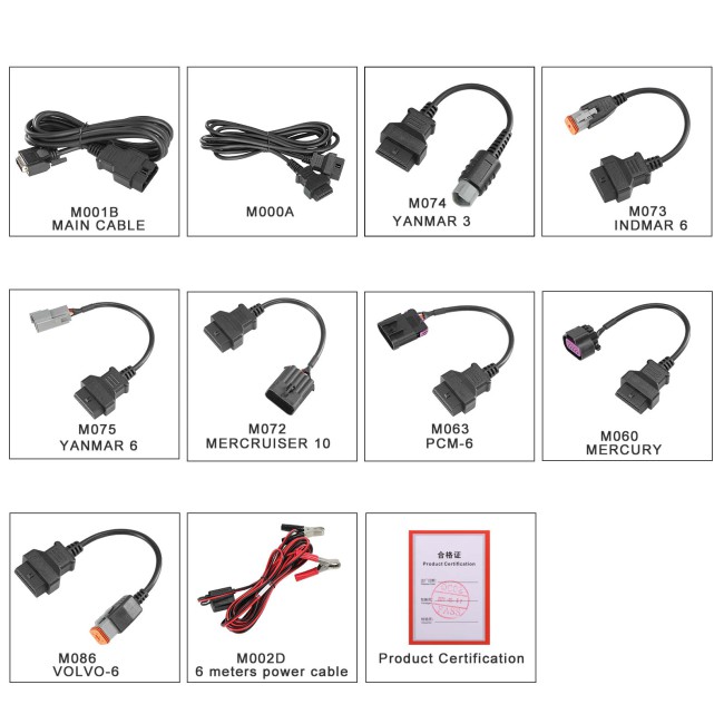 OBDSTAR MarineMaster C: Inboard + D: Generator Read/Clear Code, Data Flow, Freeze Frames, Action Test
