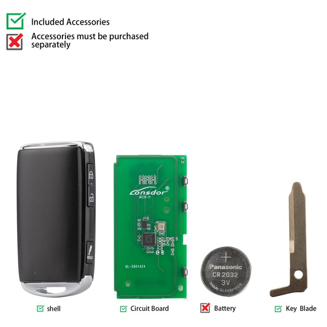 LONSDOR MZ30-14 Remote Key 3 Buttons Supports ID49 315MHz 433.92MHz for Mazda