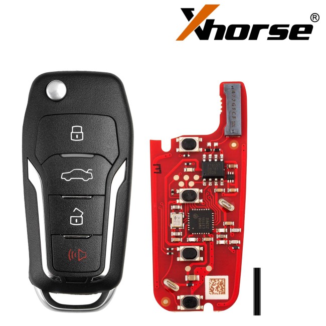 [5pcs/ lot] XHORSE XEFO21EN FOR.D Style Second Generation Super Remote Flip 4 Buttons