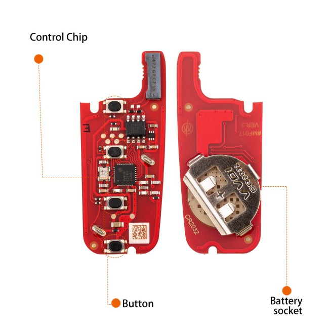 [5pcs/ lot] XHORSE XEFO21EN FOR.D Style Second Generation Super Remote Flip 4 Buttons