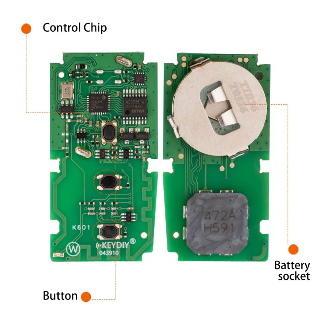[5pcs/ lot] KEYDIY TIB36-3 Universal Smart Remote Key 3 Buttons