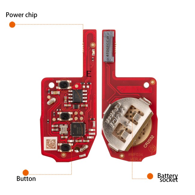 [5pcs/ lot] XHORSE XEDM24EN Second Generation Super Remote MQB Style 3 Buttons