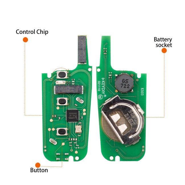 [5Pcs/Lot] KEYDIY KD ZB12-3 Universal Smart Remote Key 3 Buttons for Ford Type