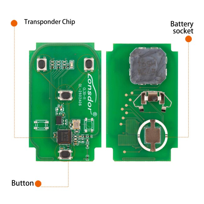 LONSDOR CL30-14 Remote Key 4 Buttons Supports ID46 ID49 ID4A 315MHz 433.92MHZ for Chevrolet