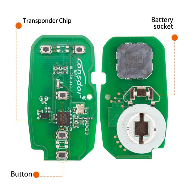 LONSDOR BU30-04 Remote Key 5 Buttons Supports ID46 ID49 ID4A 315MHz 433.92MHz for Buick