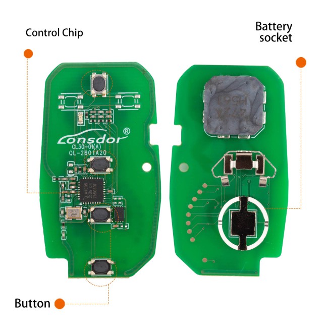 LONSDOR CL30-01 Remote Key 4 Buttons Supports ID46 ID49 ID4A 315MHz 433.92MHz for Chevrolet