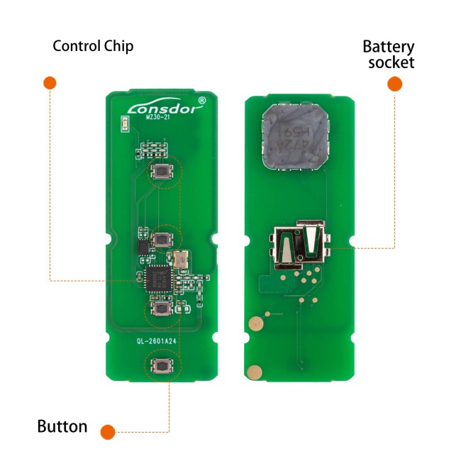 LONSDOR MZ30-23 Remote Key 4 Buttons Supports ID49 315MHz 433.92MHz for Mazda