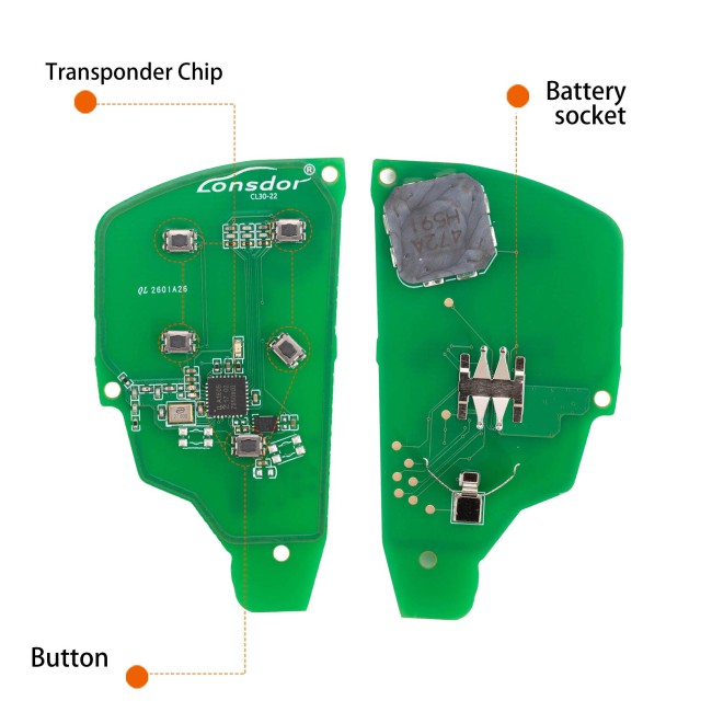 LONSDOR CL30-27 Remote Key 5 Buttons Supports ID46 ID49 ID4A 315MHz 433.92MHz for Chevrolet