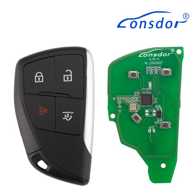 LONSDOR CL30-24 Remote Key 4 Buttons Supports ID46 ID49 ID4A 315MHz 433.92MHz for Chevrolet