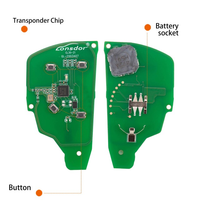 LONSDOR CL30-24 Remote Key 4 Buttons Supports ID46 ID49 ID4A 315MHz 433.92MHz for Chevrolet