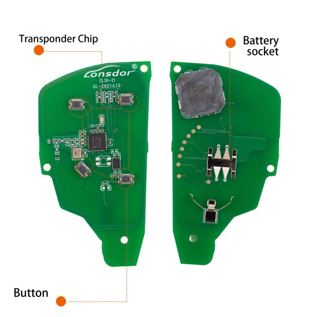 LONSDOR CL30-21 Remote Key 4 Buttons Supports ID46 ID49 ID4A 315MHz 433.92MHZ for Chevrolet