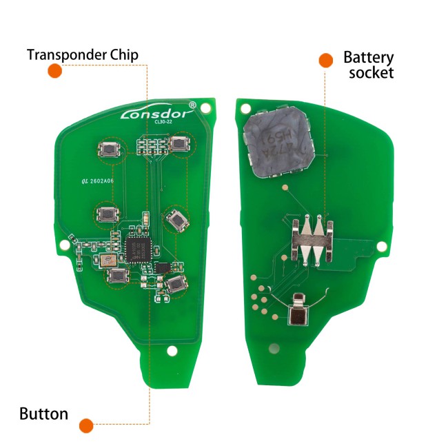 LONSDOR CL30-2A Remote Key 6 Buttons Supports ID46 ID49 ID4A 315MHz 433.92MHZ for Chevrolet