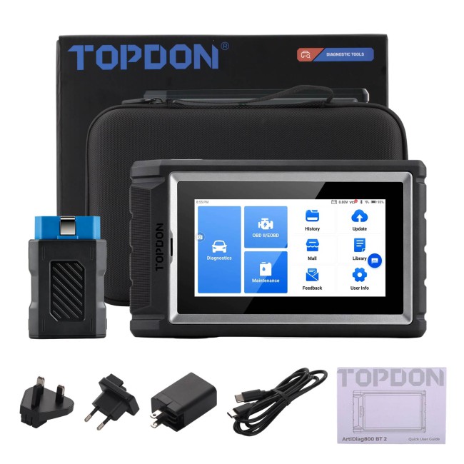 TOPDON Artidiag800 BT Artidiag 800 BT Mid-level Diagnostic Tool All System Diagnostics 28 Maintenance Service AutoVin & AutoScan Lifetime Free Update