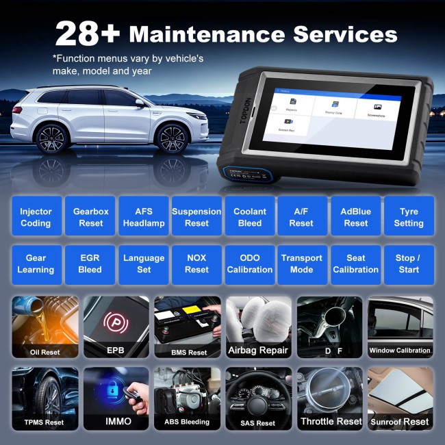 TOPDON Artidiag800 BT Artidiag 800 BT Mid-level Diagnostic Tool All System Diagnostics 28 Maintenance Service AutoVin & AutoScan Lifetime Free Update