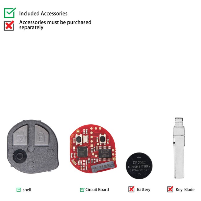 [5pc/ lot] XHORSE XSCLN1EN for Chevrolet Style Second Generation Universal Remote Key 4 Buttons