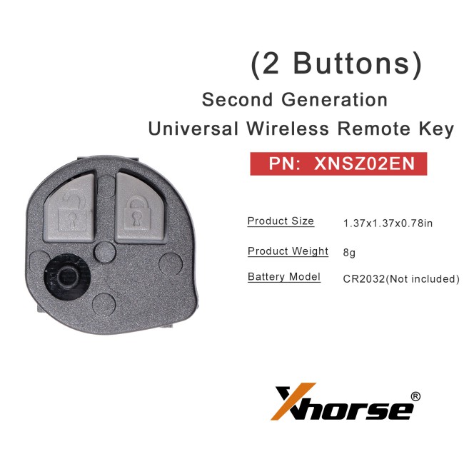 [5pc/ lot] XHORSE XSCLN1EN for Chevrolet Style Second Generation Universal Remote Key 4 Buttons