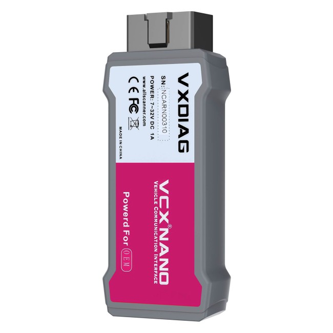 VXDIAG VCX NANO for Renault OBD2 Scanner All Systems Diagnosis Bi directional Support ECU Coding/Programming USB Connection