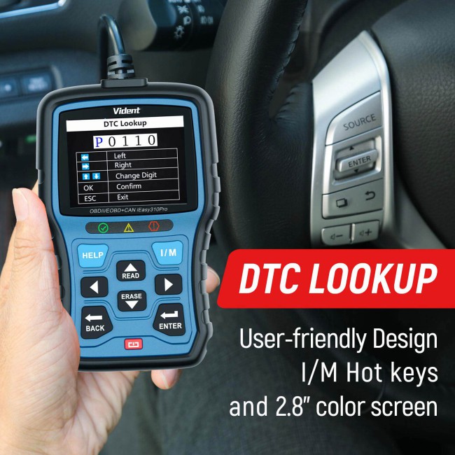 VIDENT iEasy310 Pro (Sapphire) Enhanced OBD2 Automotive Scanner Professional OBDII Code Reader Engine Fault Scan Tool Car Diagnostic Tool