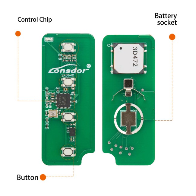 [5pcs/lot] LONSDOR LK50-01 NXP Series Universal Smart Key 4 Buttons