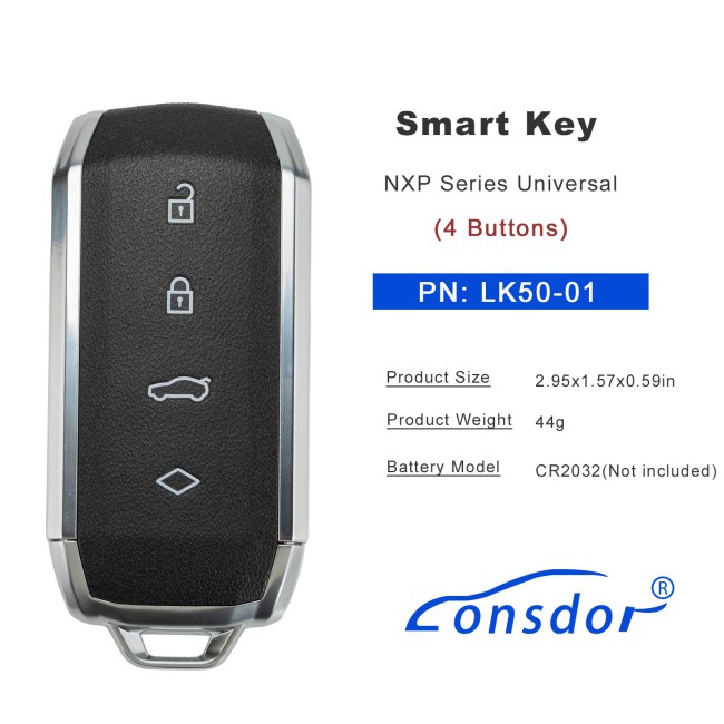 [5pcs/lot] LONSDOR LK50-01 NXP Series Universal Smart Key 4 Buttons