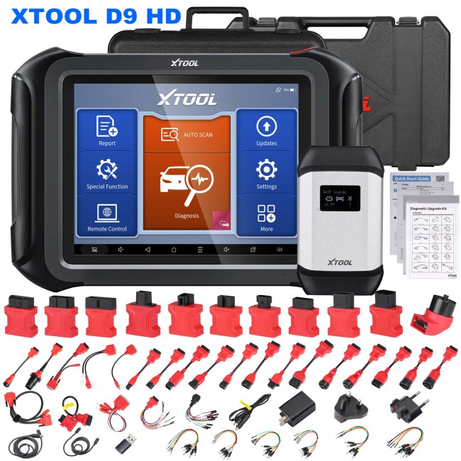 XTOOL D9 HD Truck Diagnostic Tool Car Diagnostic Instrument 12V Car 24V Heavy Duty Truck 42+Special Functions Topology Mapping