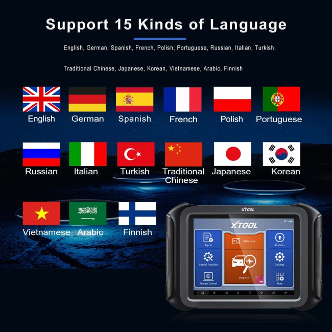 XTOOL D9 HD Truck Diagnostic Tool Car Diagnostic Instrument 12V Car 24V Heavy Duty Truck 42+Special Functions Topology Mapping