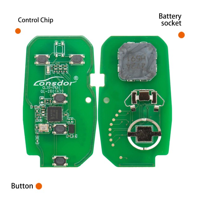 LONSDOR CL30-07 Remote Key 5 Buttons Supports ID46 ID49 ID4A 315MHz 433.92MHz for Chevrolet