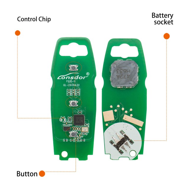 LONSDOR FO30 Series Smart Key FO30-15 Low Frequency 315/433 MHz 3 Buttons for Ford