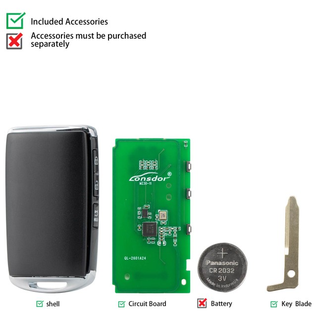 LONSDOR MZ30-11 Remote Key Supports ID49 315MHz 433.92MHz for Mazda 3 Buttons