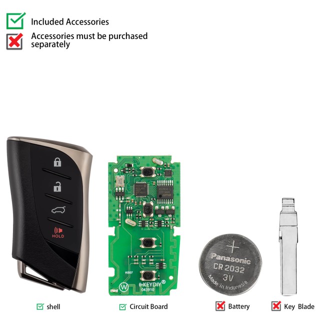 KEYDIY TIB42-4 Universal Smart Remote Key 4 Buttons