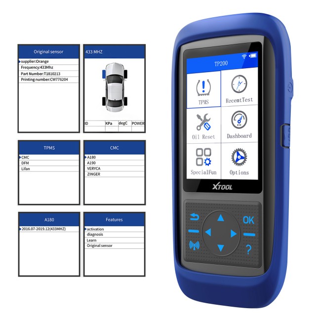 XTOOL TP150 Tire Pressure Monitoring System OBD2 TPMS Diagnostic Scanner Tool TPMS Program 315&433 MHZ Sensor