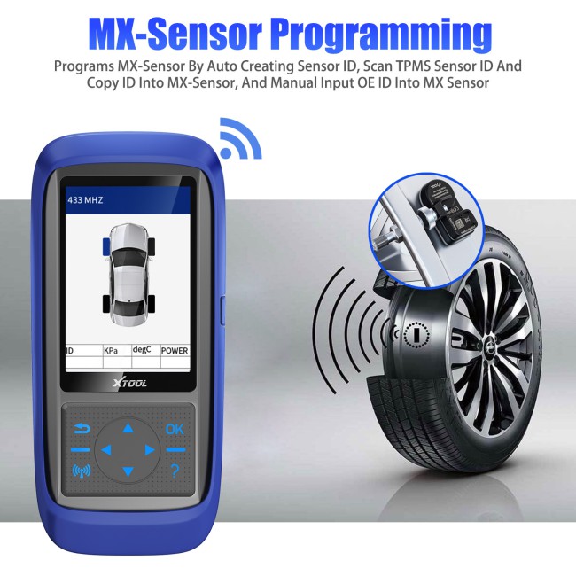XTOOL TP150 Tire Pressure Monitoring System OBD2 TPMS Diagnostic Scanner Tool TPMS Program 315&433 MHZ Sensor