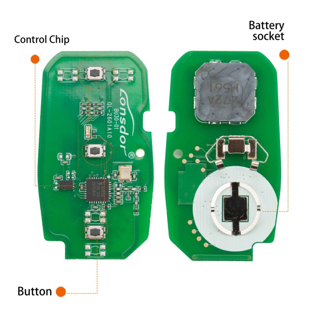 LONSDOR BU30-01 Remote Key 3 Buttons Supports ID46 ID49 ID4A 315MHz 433.92MHz for Buick