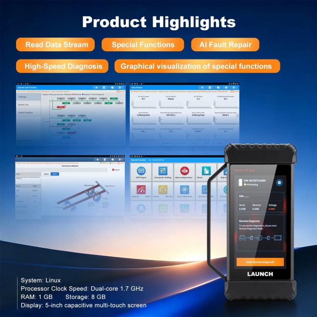 LAUNCH X-431 SmartLink C HD LITE V2 Overseas Online Expansion Package Compatible with X-431 PRO Series (8-inch Tablets）