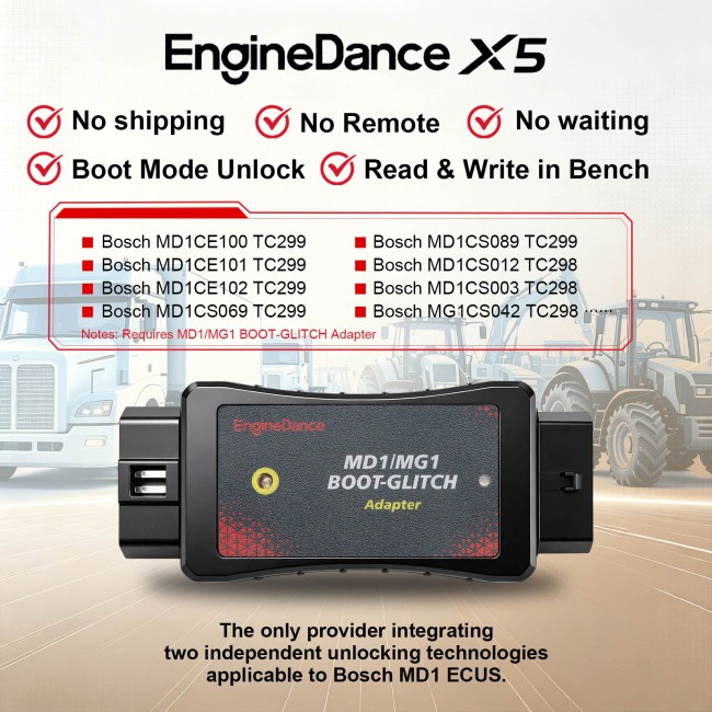 EngineDance MD1/MG1 Boot-Glitch Adapter Used with EngineDance X5
