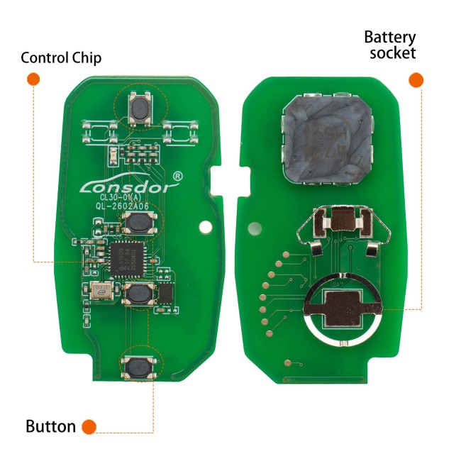 LONSDOR CL30-05 Remote Key 4 Buttons Supports ID46 ID49 ID4A 315MHz 433.92MHz for Chevrolet