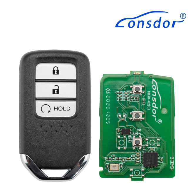Lonsdor HD30-0H HD30 Smart Key 3 Buttons for Honda Supports ID46 ID47 ID4A