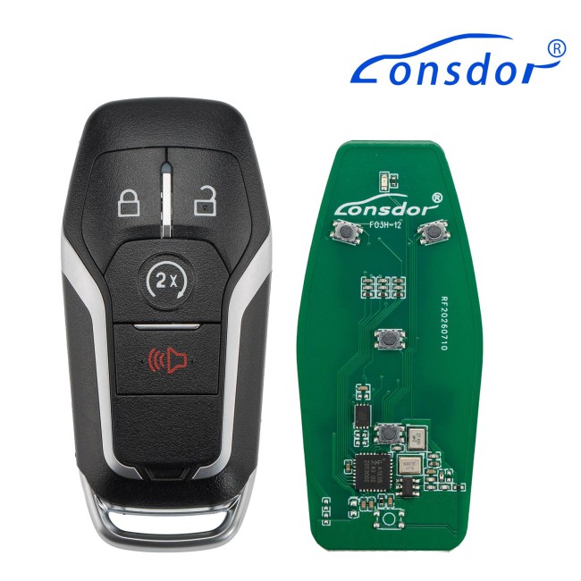 LONSDOR FO3H-16 FO3H Series Smart Key Supports ID46 ID49 High Frequency 902/868MHZ 4 Buttons for Ford