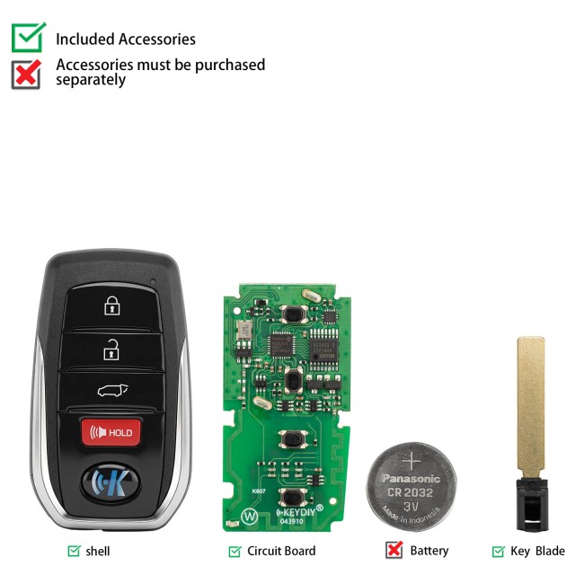 KEYDIY TIB01-4 Universal Smart Remote Key 4 Buttons