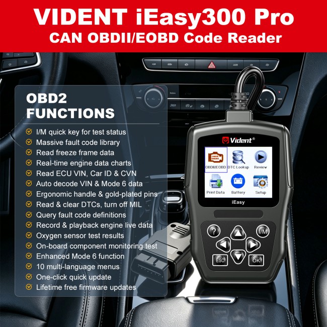 VIDENT iEasy300 Pro CAN OBDII/EOBD Code Reader