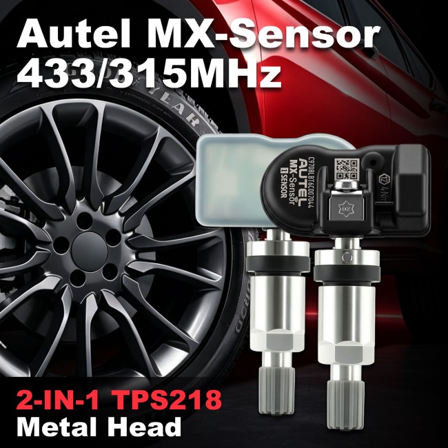 Autel MX-Sensor 433/315MHz 2-IN-1 TPS218 Metal Head 4pcs/ lot