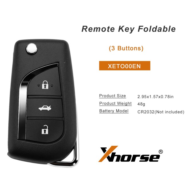 [5PCs/ lot] XHROSE XETO00EN FENG.T Style Super Remote Key Foldable 3 Buttons