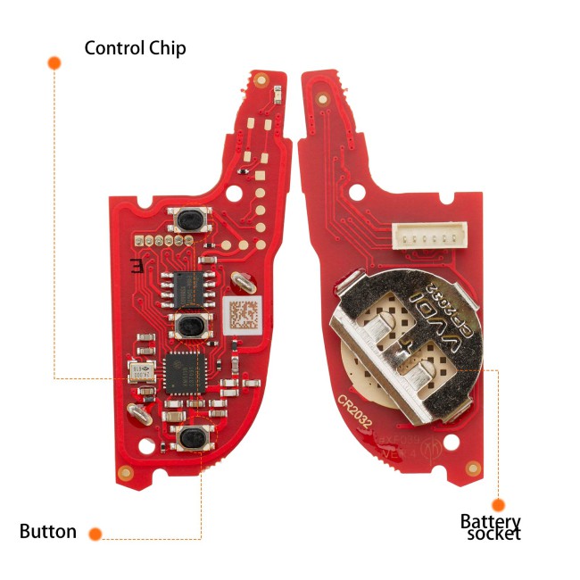 XHORSE XKKF26EN Knife II Style Flip Key 3 Buttons Second Generation Universal Wired Remote Key