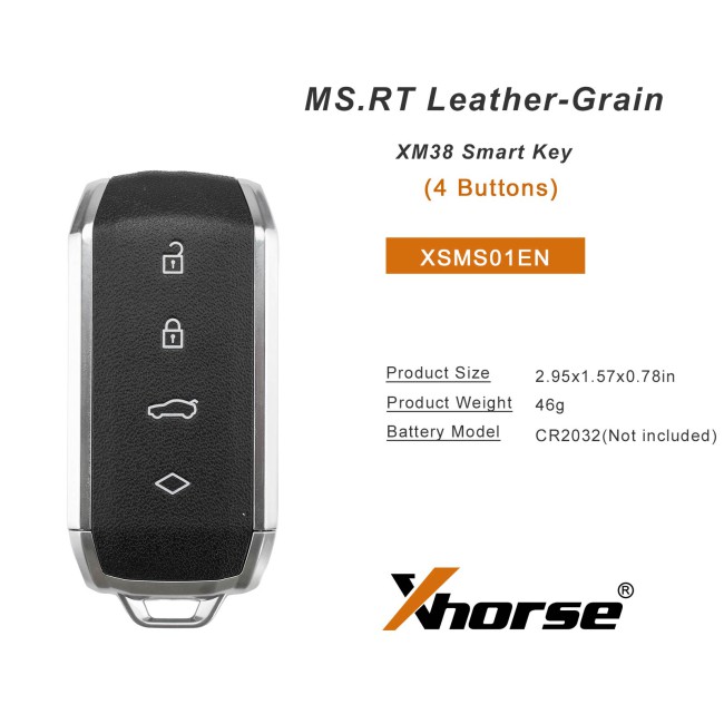 [5pcs/ lot] XHORSE XSMS01EN XM38 Smart Key 4 Buttons