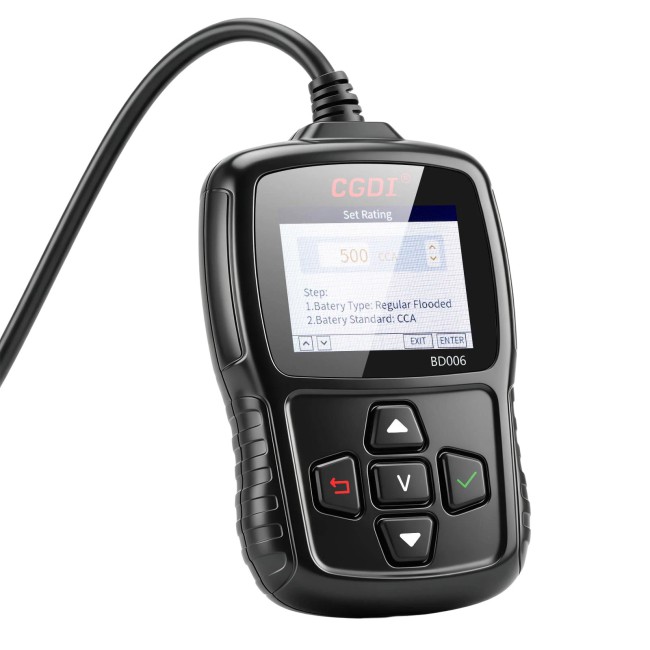 CGDI BD006 Car Battery Tester Supports Testing Vehicle's Starting Battery, Cranking Test, Charging Test, Battery Test, SOH, SOC